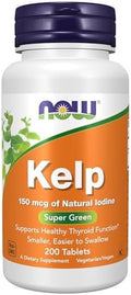 Now Foods Supplements Kelp 150 Mcg Of Natural Iodine Easier To Swallow Tablet Super Green 200 Tablets