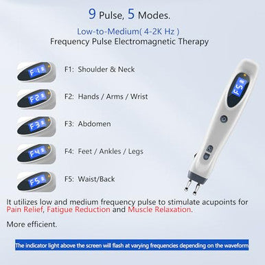 Leawell Electronic Acupuncture Pen Electric Meridian Acupressure Point Tool Massage Pulse Therapy Device For Pain Relief Rechargeable