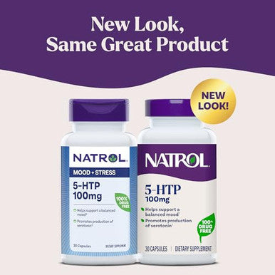 Natrol Mood Stress 5-Htp 100 Mg Dietary Supplement For A Balanced Mood Capsules For Adults 30 Capsules Up To A 30 Day Supply