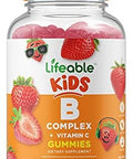 Lifeable B Complex Kids + Probiotic 2 Billion Cfu Kids Gummies Bundle Great Tasting Vitamin Supplement Gluten Gmo Chewable Gummy