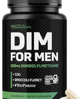 Smnutrition Dim Supplement For Men 300Mg Estrogen Blocker & Aromatase Inhibitor Extra Strength Mens Hormone Balance & Fitness Booster With Diindolylmethane Plus Cdg & Broccoli Floret Gluten 60 Ct