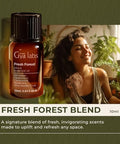 Gya Labs Fresh Forest Essential Oil Blend For Diffuser - Fresh Forest Oil For Aromatherapy Candle & Diy - 100 Pure Natural Ingredients Of Rosemary Pine Needle Cedarwood & Thuja(0.34 Fl Oz)