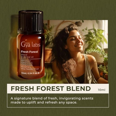 Gya Labs Fresh Forest Essential Oil Blend For Diffuser - Fresh Forest Oil For Aromatherapy Candle & Diy - 100 Pure Natural Ingredients Of Rosemary Pine Needle Cedarwood & Thuja(0.34 Fl Oz)