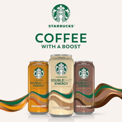 Starbucks - RTD Coffee Doubleshot Energy Drink Coffee Beverage, 15 fl oz Cans (Packaging May Vary) (Pack of 12)