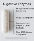 Sports Research Digestive Enzymes With Probiotics & Ginger - Plant Based For Dairy Protein Sugar & Carbs - Non-Gmo Verified & Vegan Friendly (90 Veggie Capsules)