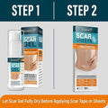 Nuvadermis Extra Long Silicone Scar Sheets With Scar Gel Reusable Medical Grade Sheets For C-Section, Tummy Tuck, Keloid, And Surgical Scars