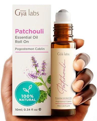 Gya Labs Patchouli & Sandalwood Essential Oil Roll On Set - Aromatherapy Grade Essential Oils Set - 2X10Ml - Gya Labs