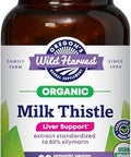 Oregon'S Wild Harvest Milk Thistle Organic Nongmo Herbal Supplement Pullulan (Plant Sourced) Vegan Capsules 180 Count