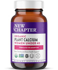 New Chapter Calcium Supplement Organic Plant Calcium for Women Under 40 with Vitamin D3 for Absorption + Vitamin K2 + Magnesium Vegetarian Gluten Free 60 Count