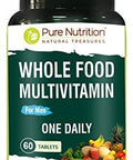 Pure Nutrition Whole Food Multivitamin For Men And Triple Ginseng 790Mg Form A Powerful Combo To Support Support Energy Strength And Overall Wellness. Multivitamin For Men 60 Tabs + Triple Ginseng 12