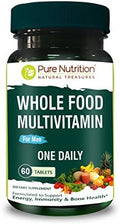 Pure Nutrition Whole Food Multivitamin For Men And Triple Ginseng 790Mg Form A Powerful Combo To Support Support Energy Strength And Overall Wellness. Multivitamin For Men 60 Tabs + Triple Ginseng 12