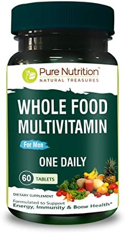 Pure Nutrition Whole Food Multivitamin For Men And Triple Ginseng 790Mg Form A Powerful Combo To Support Support Energy Strength And Overall Wellness. Multivitamin For Men 60 Tabs + Triple Ginseng 12