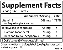 Carlson Labs EGems Plus Natural Vitamin E 400 IU 50 Softgels