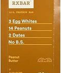 RxBar Peanut Butter Protein Bar, 0.125 Ounce (Pack of 12)