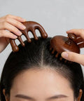 Lycss Scalp Massager For Hair Growth Two-Piece Set-Manual Head Scrubber With Sandalwood Portable Handheld Tool For Scalp Care & Relaxation Stress Relief Brush For Home And Travel Spa Experience