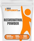 Bulksupplements.Com Resveratrol Powder - Resveratrol Supplement, Polygonum Cuspidatum, Resveratrol 1000Mg - Antioxidant & Gluten Free, 1000Mg Per Serving, 25G (0.88 Oz) (Pack Of 1)