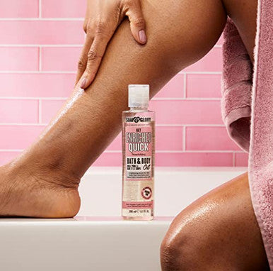Soap & Glory Original Pink Get Enriched Quick Nourishing Bath & Body Oil - Skin Moisturizer With Argan Oil Vitamin E & Almond Oil - Rose & Bergamot Scented Body Oil For Dry Skin (200 Ml)