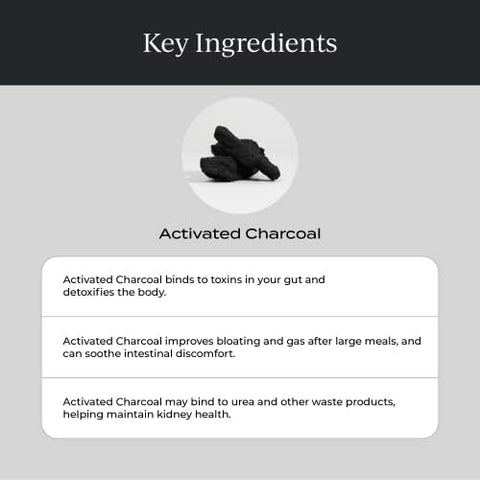 Cymbiotika Activated Charcoal Liquid Supplement Packets From Coconuts For Bloating Gut Health & Digestive Support Helps Detox Vitamin E Lemon Cream Flavor Vegan 26 Pack