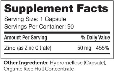 Zahler Zinc 50Mg, Supports Immune And Antioxidant Protection, Certified Kosher, 90 Capsules