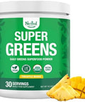 Nested Naturals Super Greens Daily Superfood Powder Usda Organic Green Powder W/20+ Whole Foods Spirulina Powderwheat & Barley Grass Probiotics Fiber & Enzymes Original Flavour 30