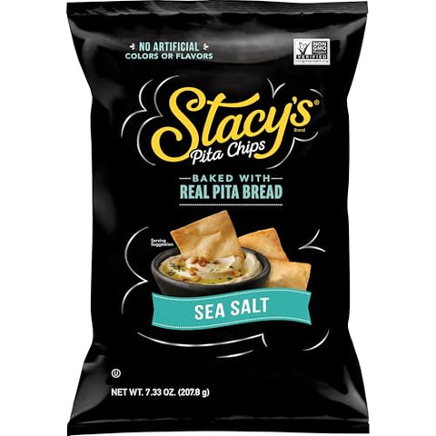 Stacy's Pita Chips Sea Salt No Artificial Colors or Flavors 7.33 Oz