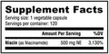 Nutrabio Niacinamide Supplement for Normalized Blood Lipids Better LDL & HDL Levels Flush Vitamin B3 500mg - 120 Vegetable Capsules