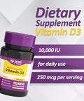 Prati Donaduzzi Vitamin D3 10000 Iu (250 Mcg) Softgels 100 Daily Supply Maximum Potency Vitamin D Supplement For Bone And Teeth Support