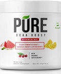 Pure BCAA Boost All Natural Vegan BCAA's+Organic Energy, Phytonutrients and Antioxidants Fuels+Revitalizes Muscle Pre-Workout or Post-Workout - Instantized for Faster Muscle Absorption and Recovery!