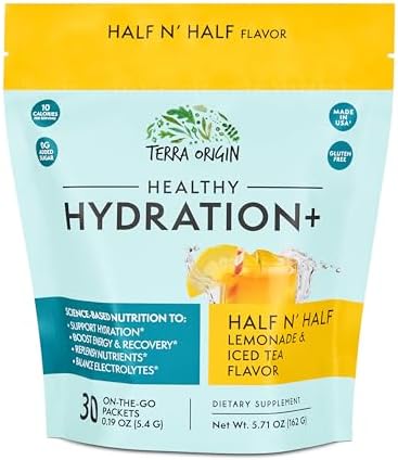 Terra Origin Healthy Hydration+ Tropical Splash Electrolyte Powder Packets After Alcohol Aid With Dhm Mango Passionfruit Citrus Flavor 30 On The Go Packs