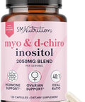 MyoInositol and DChiro Inositol for Hormone Balance for Women Fertility Ovarian Health and Cycle Support Ideal 40: 1 Ratio Myoinositol 2000mg and D Chiro 50mg Ovarian Support Vitamins 120 Ct.