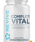 Revive Md Supplements & Support Complete Vital (120 Vegetarian Capsules) - Nac & Coq10 Supplement Supports Health & Antioxidant Activity
