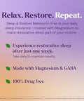 Natrol Sleep & Restore Capsules With Magnesium Glycinate 100Mg Gaba Essential For Your Ultimate Restorative Sleep Melatonin-Free 30 Day Supply 60 Capsules (Pack Of 2)