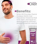 Omne Diem Drinkhd 20 Count 3 Pack - Diamine Oxidase - Dao Enzyme In A Convienant Carry Package.