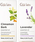 Gya Labs Cinnamon Bark & Lavender Essential Oil For Diffuser Set 034 Fl Oz