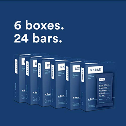 Rxbar Blueberry Protein Bar High Protein Snack Gluten Free Pack Of 24
