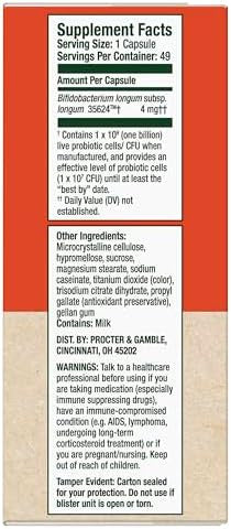 Align Probiotic Supplement Capsule 49 Count (Packaging May Vary)