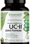 Emerald Labs Uc-Ii Joint Formula - Made With Undenatured Collagen Type Ii, Bioperine, Curcuminoids & More For Muscle & Joint Health & Mobility & Flexibility Support - 60 Vegetable Capsules