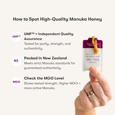 New Zealand Honey Co. Manuka Honey Packets UMF 24+ - 10Pack