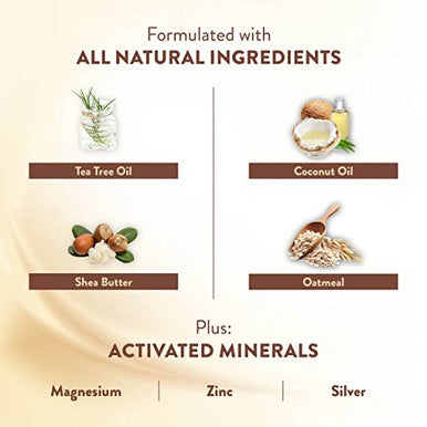 All Natural Dry Skin Body Lotion For Women, Moisturizer Cream By Terrasil Shea Butter, Tea Tree, Lavender, Peppermint, Coconut Oil, Oatmeal, Vitamin E Anti Itch 3 Oz (85G) Tube