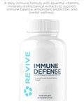 Revive Md Immune Defense Immune Support Supplement - Immunity Health With Zinc Elderberry Vitamin C & Vitamins Booster For Men & Women - Vegan Gluten- & Soy- - 180 Vegetarian Capsules