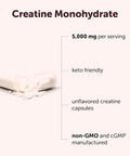 Micro Ingredients Creatine Monohydrate 5000Mg 500 Capsules Pure Creatine Pills Micronized Unflavored Powder Source Easy Absorption Keto Non-Gmo