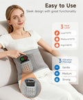 Gilaygrow Cordless Heating Pad With Massager For Back Pain Relief Portable Wearable Heat Belt For Lower Back 8000Mah Rechargeable Wireless Electric With 3 Heat 3 Vibration s For Women Men Mom Dad Seniors