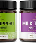 Herbamama Liver Support And Milk Thistle Kit - Bundle Of Liver Support Complex & 1500Mg Milk Thistle Gummies - Vegan Non Gmo Gelatin- - 2 Pack