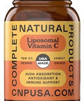 Complete Natural Products Vitamin C Capsules - Pure Vitamin C Liposomal Capsules, Immune Support, Enhanced Absorption, Antioxidant Defense