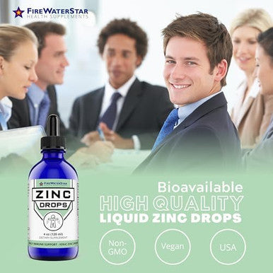 Fws Liquid Zinc Supplement - Zinc Drops - Immune Support For Adults And Kids - Organic, Non-Gmo, Vegan - 45Mg - Boost Your Immune System, Support Healthy Skin, And Promote Overall Wellness