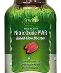 Irwin Naturals Proactive Nitric Oxide Pwr 60 Liquid Softgels Bloodflow Booster With Lcitrulline Beet Root & Red Spinach
