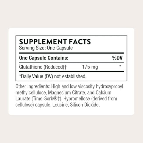 Thorne - Glutathione-Sr - Sustained-Release Supplement - Provides Antioxidant Support For The Liver Brain Heart Lung & Eyes - Nsf Certified For Sport - Gluten Dairy & Soy-Free 60 Capsules
