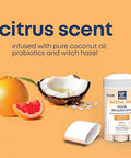Kiss My Face Active Life Deodorant Contains Naturally Derived Ingredients 72 Hour Odor Control Deodorant For Women And Men Aluminum With Coconut Oil And Probiotics Citrus Scent