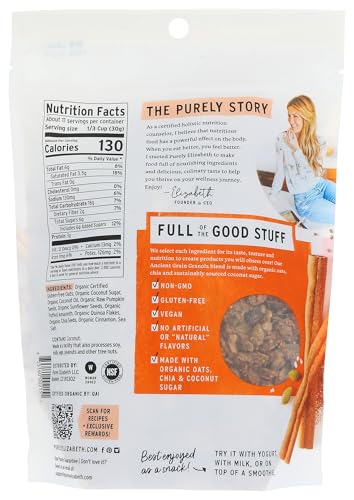 Purely Elizabeth, Granola Pumpkin Cinnamon Ancient Grain, 12 Ounce