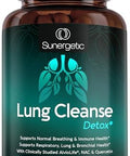 Sunergetic Premium Lung Support Supplement Lung Cleanse & Detox Supplement With Mullein Leaf Nac Bromelain & Boswellialung Health Formula For Respiratory Breathing & Bronchial Health60 Capsules